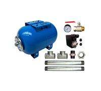Kit Surpresseur Eau Horizontal 100l - 1"1/4 Avec Pressostat Et Manomètre