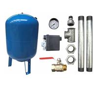 Kit Surpresseur Vertical 200L Pour Groupe Surpression Raccord 1"" Kit Réservoir Vessie Vertical avec Accessoires