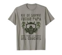 Kit Survie Futur Papa Humour Annonce Grossesse Nouveau Père T-Shirt