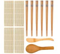 Kit Sushi Maki Complet, 11 Pièces Kit Sushi Complet Tapis de Sushi, Sushi Maker, Fabrication Sushi, Coffret avec couteau japonais, baguettes