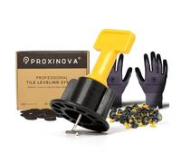 Kit Système de Nivellement de Carreaux Proxinova 100pcs, Croisillons pour Carreaux, Système Anti-Rayures, 2 Clés, Gants de Travail, 100 T-Pins