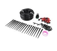 Kit Système d'Irrigation Goutte à Goutte Automatique, Double Voie, 20 m, Rouge