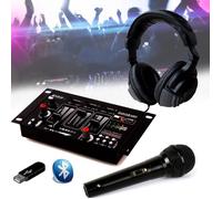kit table de mixage dj21 usb bluetooth + casque sono dj + micro
