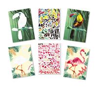 Kit Tableaux Stickers Au Numéro A4 Animaux Tropicaux 2 Pièces