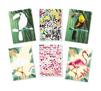 Kit tableaux stickers au numéro A4 animaux tropicaux 2 pièces