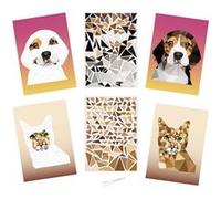 Kit tableaux stickers au numéro - chiens et chats - 2 pièces - A5 (14,8 x 21 cm) G