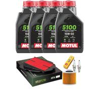 1LT Huile Moteur MOTUL 5100 15W50 Jaso MA2 4T Techosyntese Ester