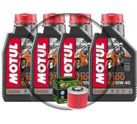 Kit/Tagliando Yamaha Xvs/1100 Dragstar 1999/2002 Motul 7100/10W40 Filtre À Huile