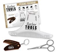 Kit Taille de Barbe - BARBER TOOLS - Peigne barbe pochoir - Pour hommes - Adulte - Facile à utiliser