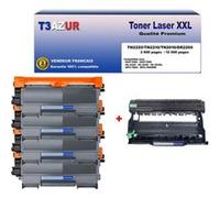 Kit Tambour+ 4 Toners compatibles avec Brother TN2220 TN2010 DR2200 pour MFC-7360, MFC-7360N, MFC-7460, MFC-7460DN, MFC-7860DW