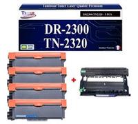 Kit Tambour+ 4 Toners compatibles avec Brother TN2320 DR2300 pour Brother MFC-L2700DN, MFC-L2700DW, MFC-L2720DW, MFC-L2740DW Noir G