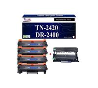 - Kit Tambour+ 4 Toners compatibles avec Brother TN2420 DR2400 pour Brother DCP-L2510D, DCP-L2512D, DCP-L2530DW, DCP-L2537DW, DCP-L2550DN - 3 000