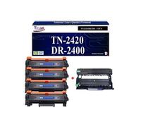 Kit Tambour+ 4 Toners compatibles avec Brother TN2420 DR2400 pour Brother HL-L2310D, HL-L2350DW, HL-L2357DW, HL-L2370DN