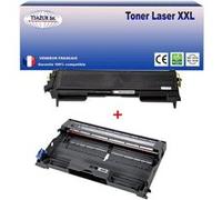 Kit Tambour+Toner compatible avec Brother TN2000, DR2000 pour Brother HL2020,HL2030, HL2032, HL2035, HL2037, HL2040, HL2040N, HL2050, HL2070N - T3AZUR Tambour G