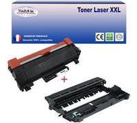 Kit Tambour+Toner compatibles avec Brother TN2420, DR2400 pour Brother DCP-L2510D, L2512D, L2550DN, L2530DW, L2537DW - 3 000 pages - T3AZUR Tambour G
