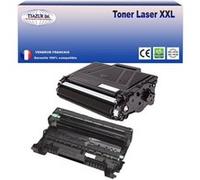 Kit Tambour+Toner compatibles avec Brother TN3480, DR3400 pour Brother MFC-L5750DW, MFC-L6800DW, MFC-L6800DWT - 30 000 pages - T3AZUR Tambour G