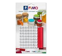 Kit tampon argile - STAEDTLER - Fimo 88 caractères - Blanc - Compatible FIMO/FIMOair - Lettres 5 mm