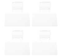 Kit Tampon Ongles en Silicone Transparent, 4 Ensembles Grattoir | Surface Essuyable, Pression Uniforme, Format Carré Compact, pour Gel Nails et Plaques, Usage Maison ou Voyage