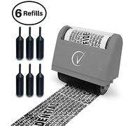 Kit Tampons Rouleaux Larges pour la Protection Contre le Vol d'identité Vantamo, 6 Recharges Incluses + Ebook - Pour Conserver la Confidentialité et la Sécurité de Votre Identité - Gris élégant