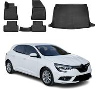 Kit tapis & bac de coffre pour Renault Megane 5 portes 2015-2025 TPE noir