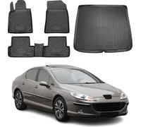 Kit tapis de sol & bac de coffre pour Peugeot 407 2004-2011 Station Wagon TPE