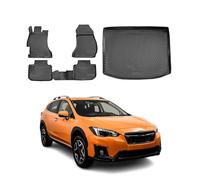 Kit Tapis de Sol et Coffre Compatible avec Subaru XV 2012-2016 en Caoutchouc TPE Noir
