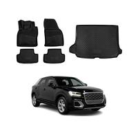 Kit Tapis de Sol et Coffre pour Audi Q2 2017-2026 en Caoutchouc TPE Noir