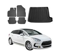 Kit Tapis de Sol et Coffre pour Citroen DS5 2011-2015 TPE Noir