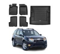 Kit Tapis de Sol et Coffre pour Dacia Duster 2010-2018 TPE Noir