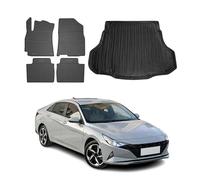 Kit Tapis de Sol et Coffre pour Hyundai Elantra 2021-2026 TPE Noir