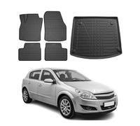 Kit Tapis de sol et coffre pour Opel Astra H Caravan 2005-2010 TPE Noir