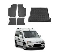 Kit Tapis de sol et coffre pour Opel Combo 2001-2011 TPE Noir