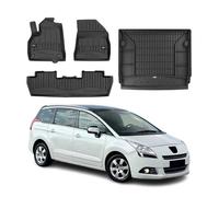 Kit Tapis de Sol et Coffre pour Peugeot 5008 2009-2017 TPE Noir