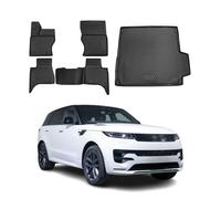 Kit Tapis de sol et coffre pour Range Rover Sport 2014-2024 en Caoutchouc Noir
