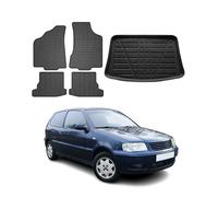 Kit Tapis de sol et coffre pour VW Polo 1999-2002 TPE Noir