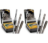 Kit taraudage métrique, M3 - M12, 15 pcs. HSS-G/filets/Amboss Tap Force/coffret taraud, assortiment de taraudage, kit de coupe, kit de tarauds / M3 & M4 & M5 & M6 & M8 & M10 & M12 (Lot de 2)