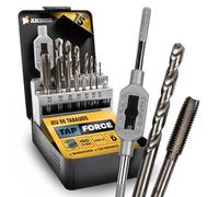 Kit taraudage métrique, M3 - M12, 15 pcs. HSS-G/filets/Amboss Tap Force/coffret taraud, assortiment de taraudage, kit de coupe, kit de tarauds / M3 & M4 & M5 & M6 & M8 & M10 & M12