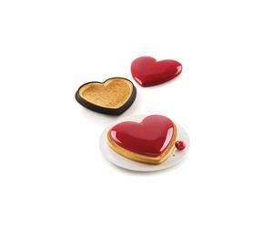 KIT TARTE MON AMOUR cercle tarte Coeur et moule en silicone SilikoMart 3Design