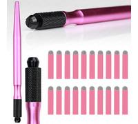 Kit Tebori de maquillage Permanent pour sourcils, poignées de Microblading avec lame rose Nano 0.15mm, fournitures de support de microlame (1PC Pink Pen + 20pcs 18U Needles)