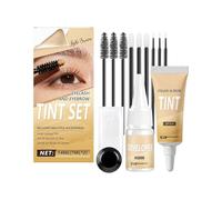 Kit Teinture Sourcils | Coffret Coloration Instantanée Naturelle Volume,Kit Teinture Cils et Sourcils Noir - Pour Femmes Filles Débutantes Salon Rencontre Mariage Anniversaire