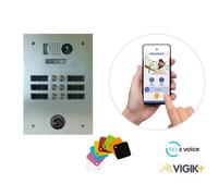 KIT TEL2VOICE 2R 6BP PROGRAMME 10 ANS avec centrale contrôle d'accès KCVPLUS1P - URMET KVT2V10A/206