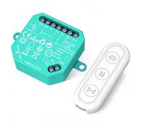 Kit Télécommande Radiofréquence pour Volets Roulants, Pas de WiFi, Émetteur&Récepteur Préappariés, Installation Simple, Bonne Pénétration Murale, Universel Anciens&Nouveaux