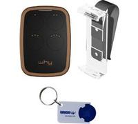 Kit télécommande universelle Sice Why Evo Noa tabac sauvage 4791016 et support + 1 porte-clé Domobip G