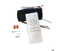 Kit télécommande ventilateur - 6 vitesses, lumière indépendante, minuterie - Compatible Hunter - Noir/Blanc