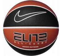 Nike Elite All Court 8P 2.0 N.100.4088.811.07 Ballon de Basket dégonflé en Caoutchouc et Cuir synthétique de Couleur Ambre/Blanc/Argent métallisé/Noir Taille 7