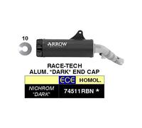 Arrow Rebel With Aluminium Dark End Cap Honda Cmx 1100 ´21-22 Homologated Muffler Argenté Homologated