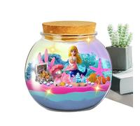 Kit Terrarium Girls - Terrarium Craft Kit | Kit Night Aquarium Light | Construisez votre propre kit Terrarium avec veilleuse LED à distance | Kits scientifiques STEM, Aquarium éducatif pour les filles