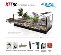 AQUAVIE-Terrarium pour tortue d'eau aquatique coloris blanc Aquavie kit aqua 80 - 80 x 35 x 25 cm