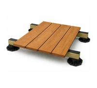 Kit terrasse bambou compressé - LE BOIS MALIN - 5,3 m² - Lames 20×140×2900 mm - Teck ambré - Fixation clips invisibles