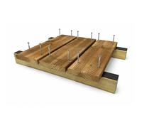 Kit terrasse bois - LE BOIS MALIN - 30 m² - Pin du Nord classe 4 - Lames réversibles - Lambourdes & vis inox